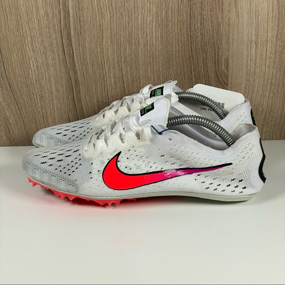 Nike Zoom Victory Elite 2 Track Spikes White Jade Crimson 835998-100 Men’s 5.5 - Picture 4 of 10